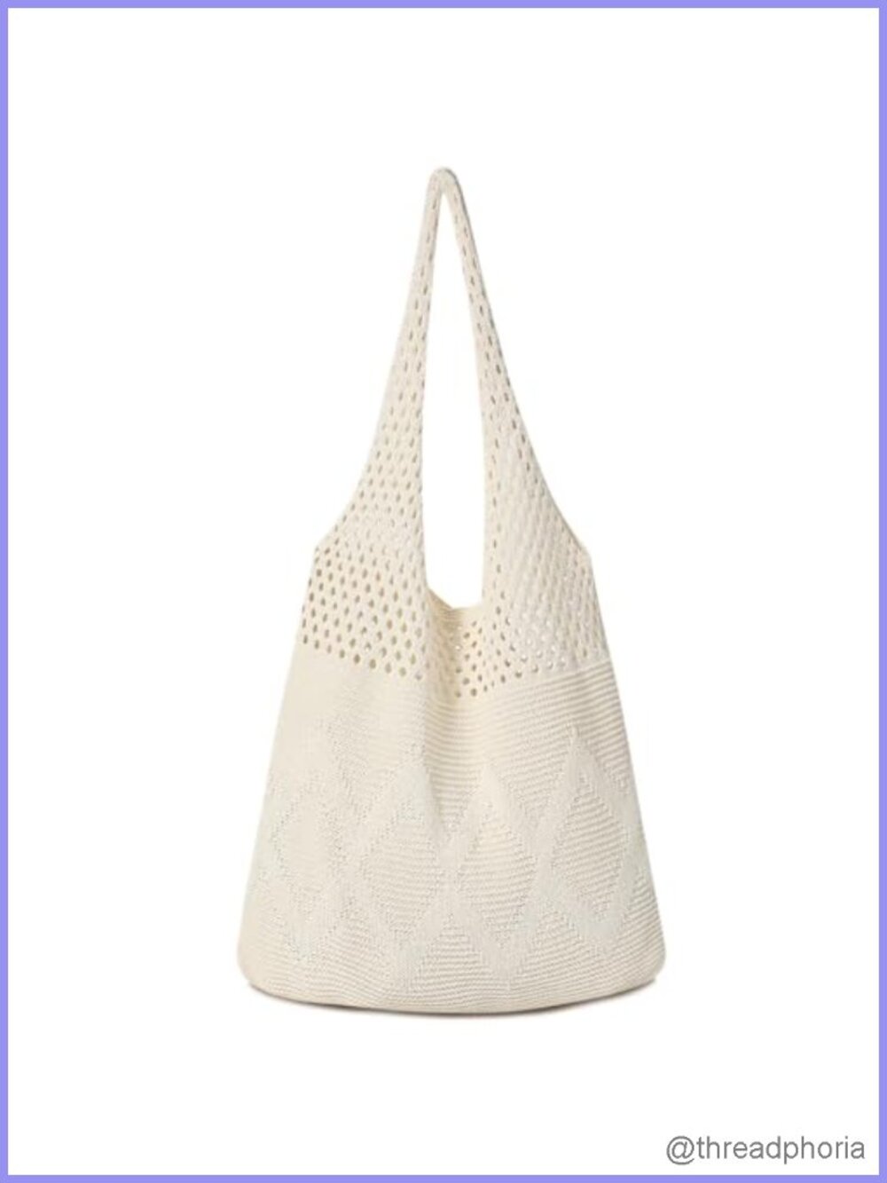 Woven Shoulder Tote Bag with Zipper for Women